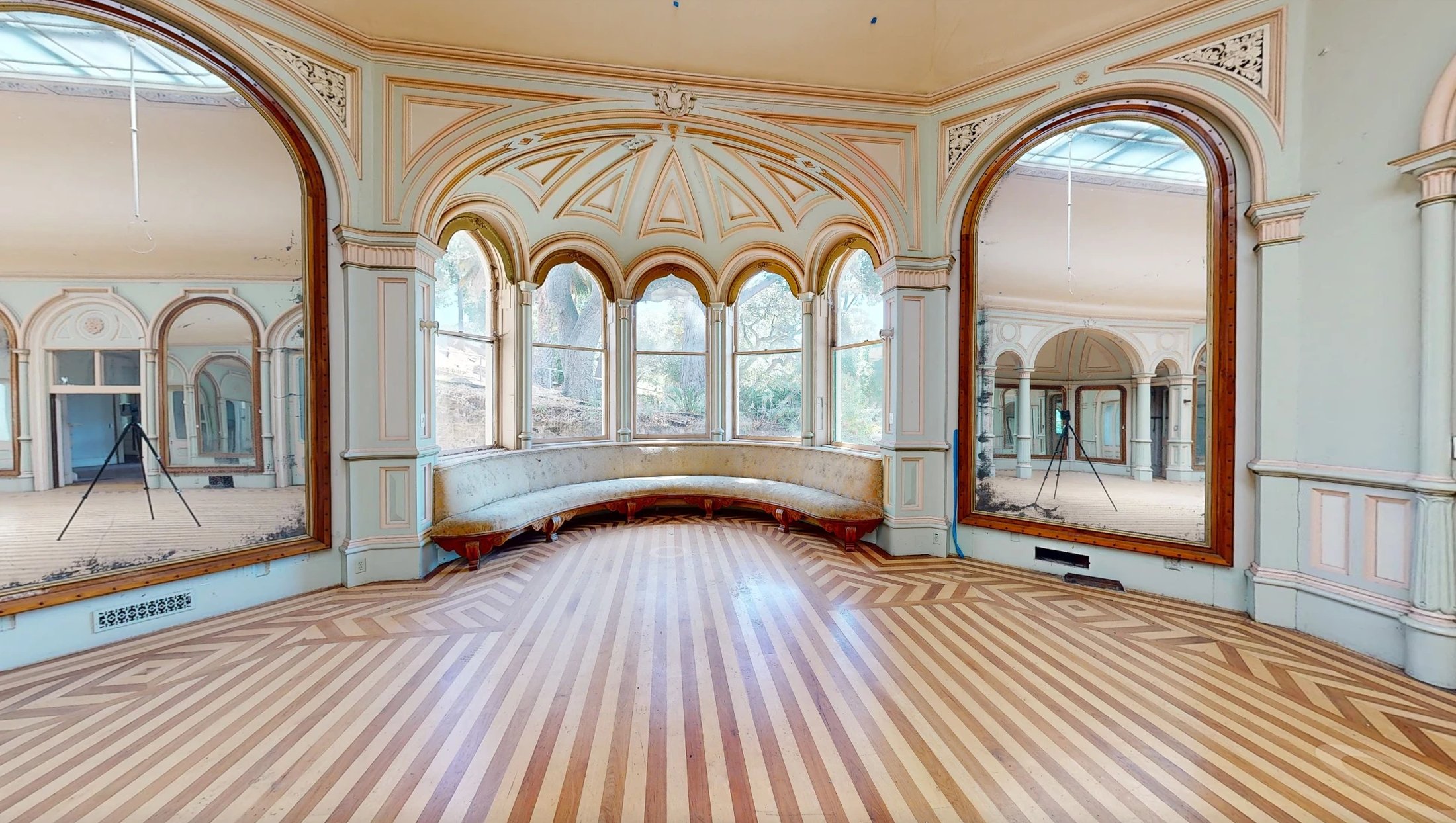 The ballroom today, after years of vacancy