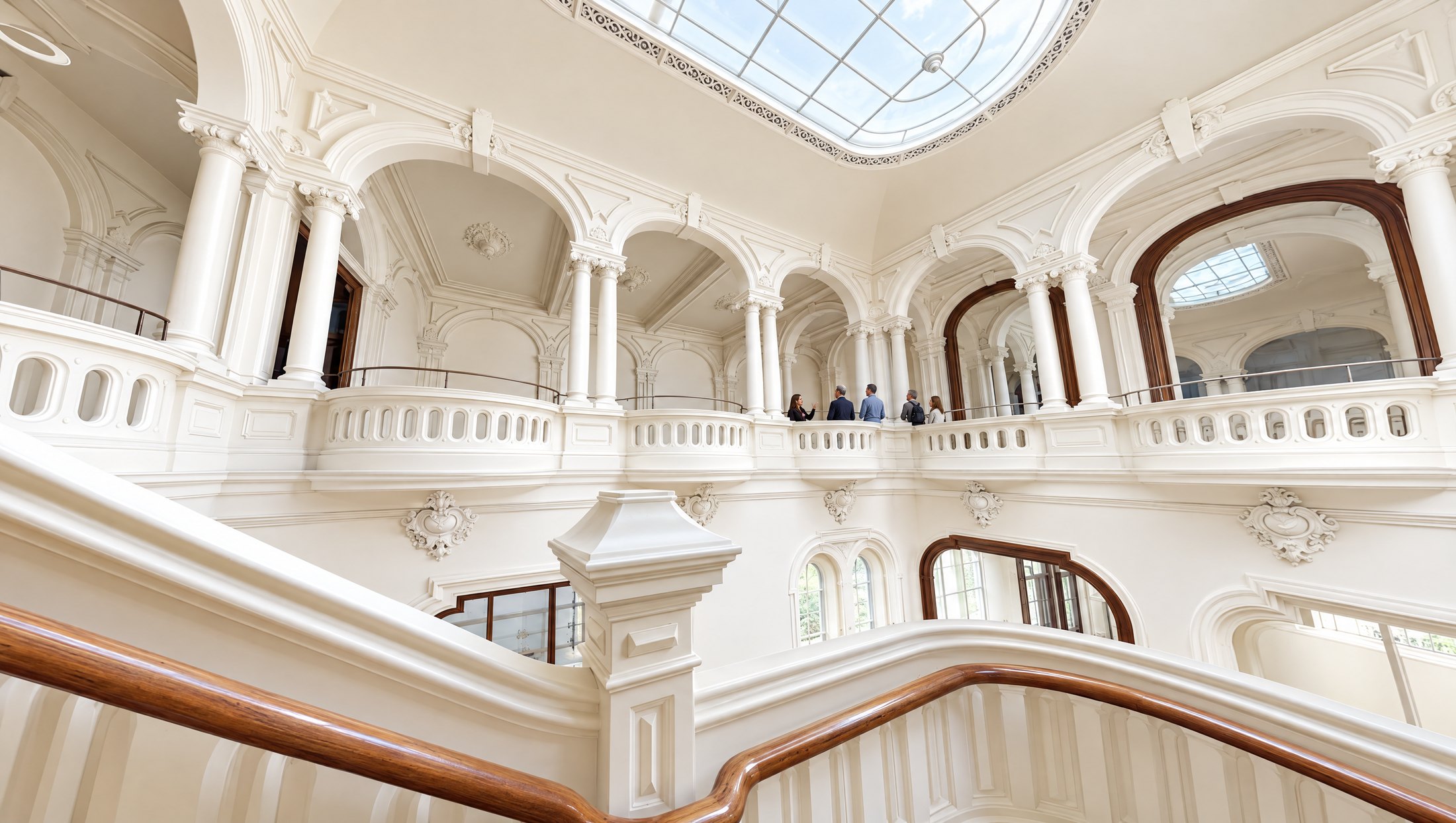 Concept of the arcaded gallery restored
