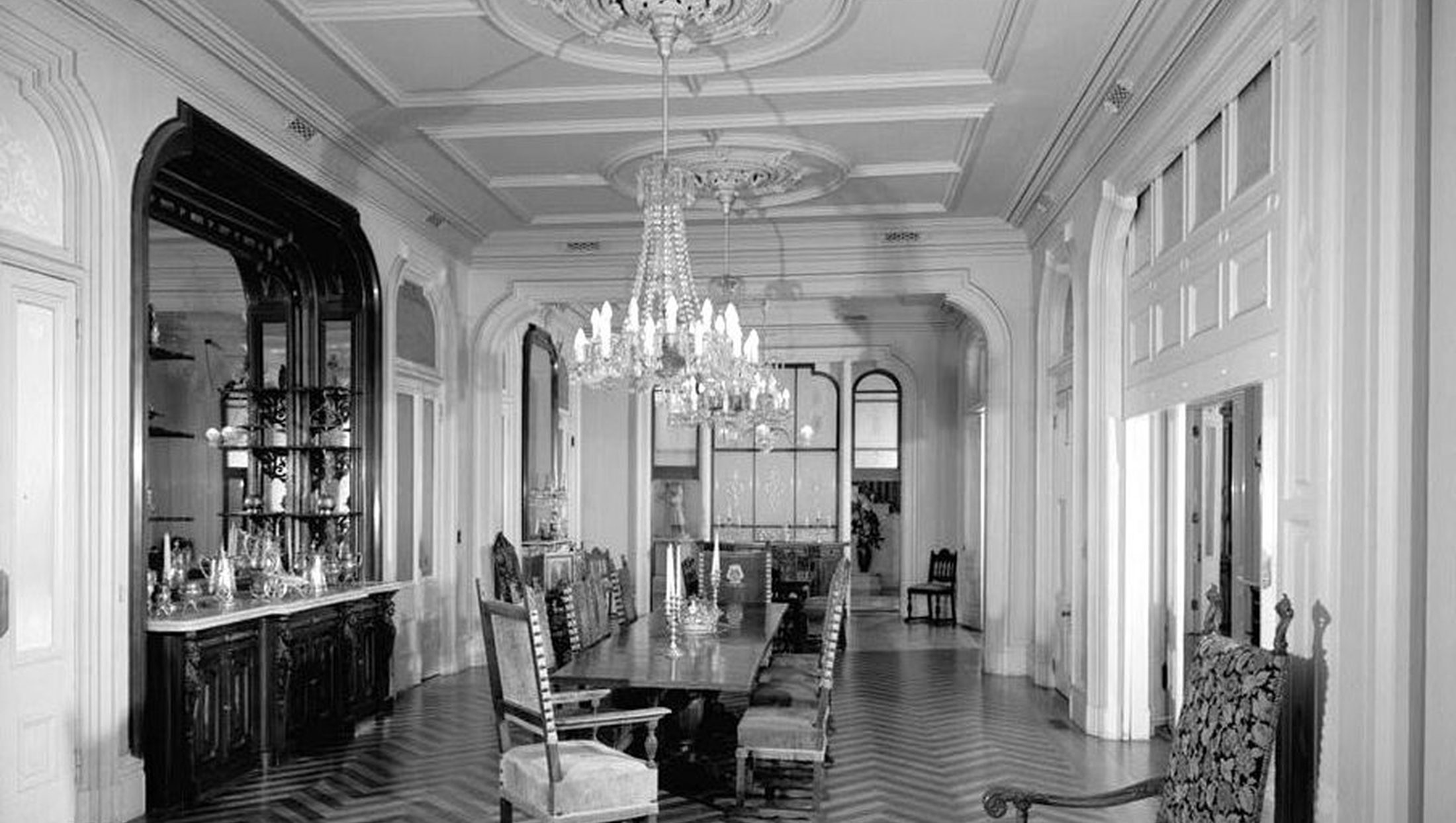 The dining room as documented by the Historic American Buildings Survey