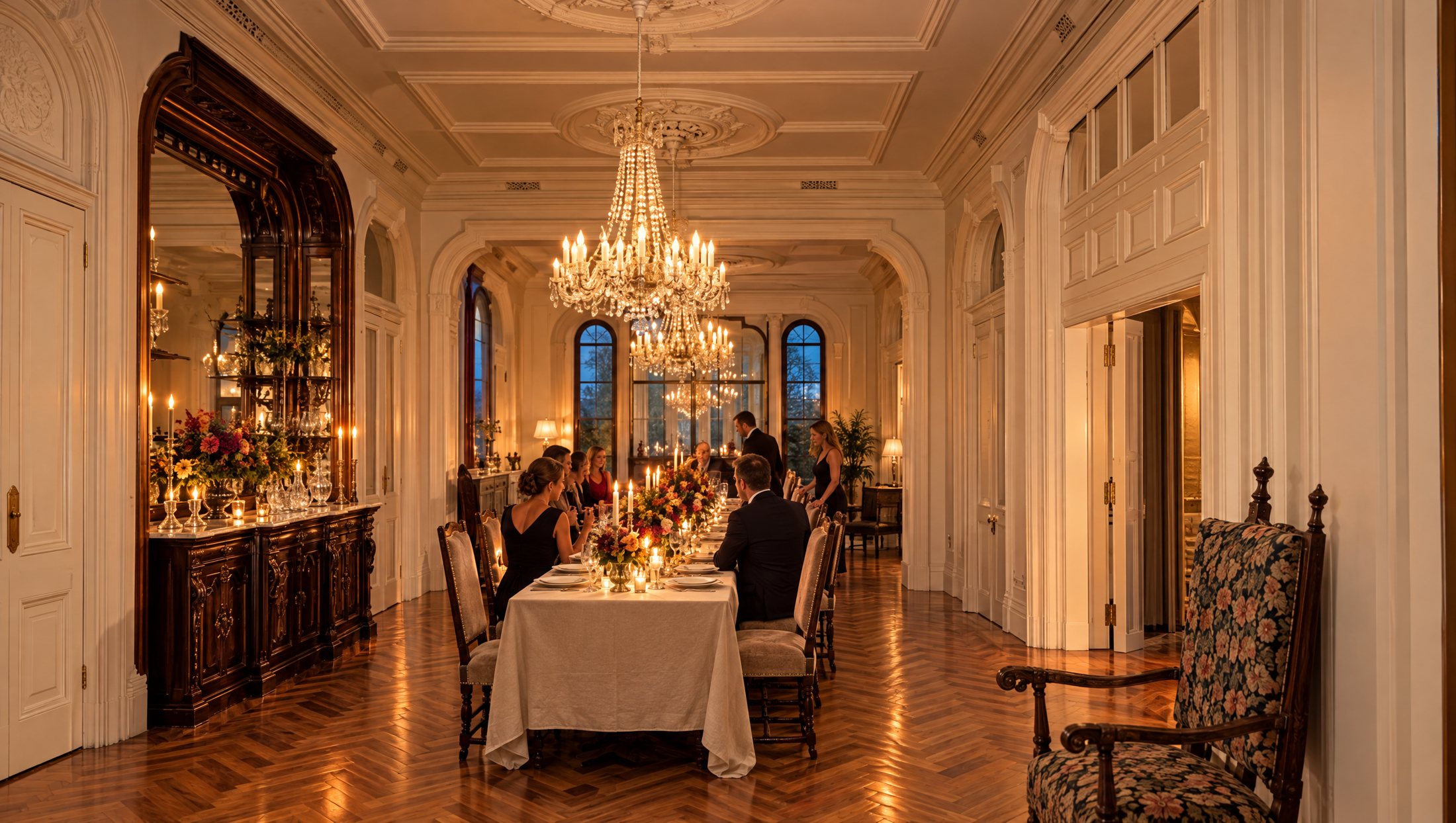 Concept of the dining room restored