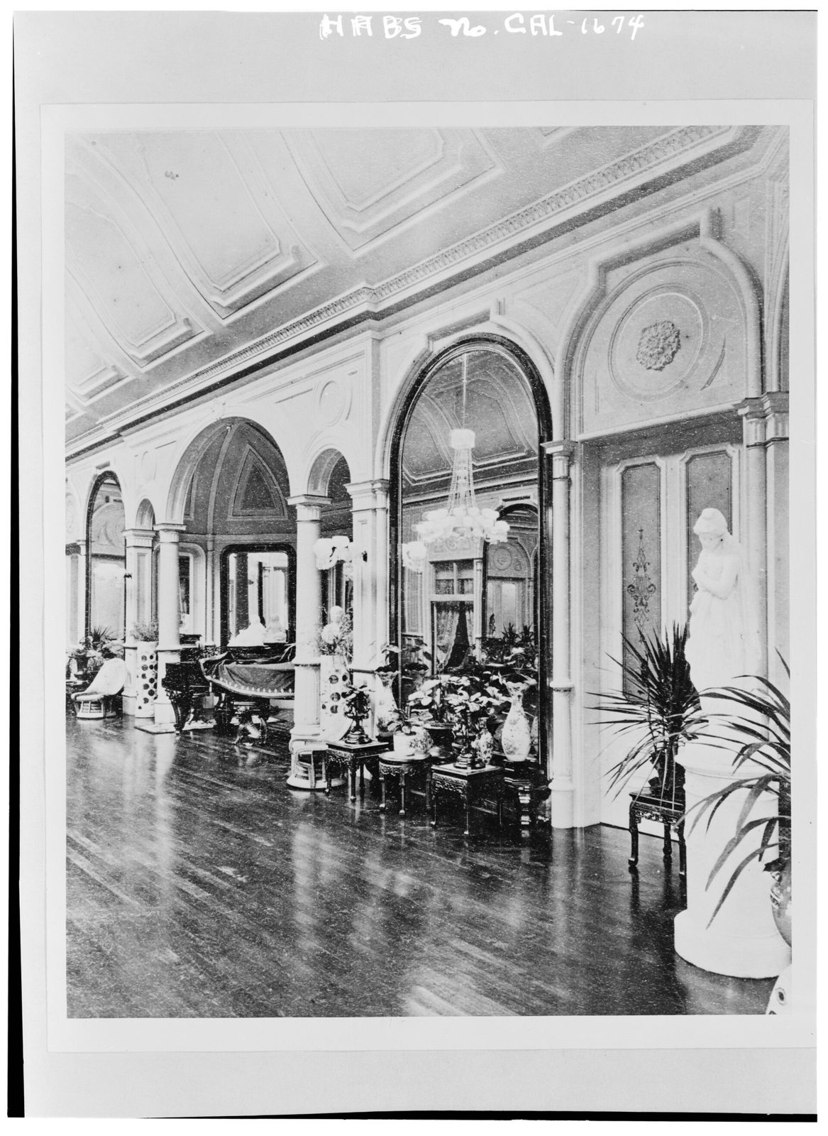 The mirrored ballroom, about 1875.