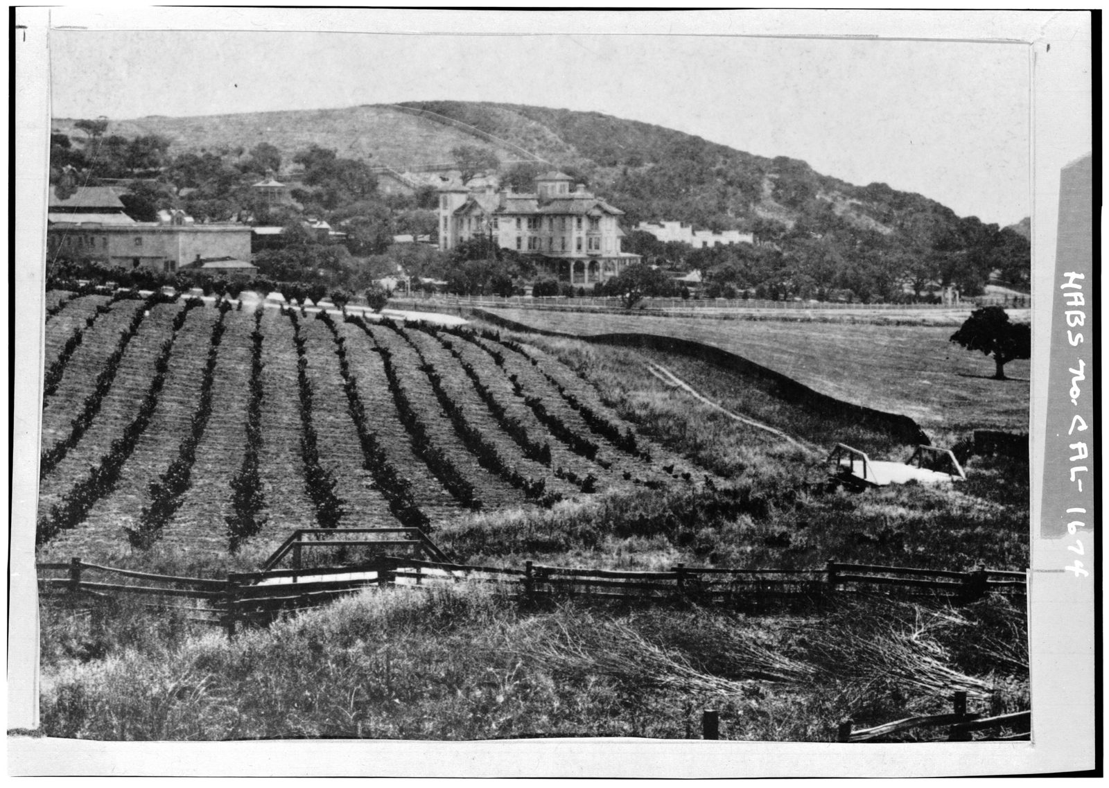 The Belmont estate from the southwest, about 1880