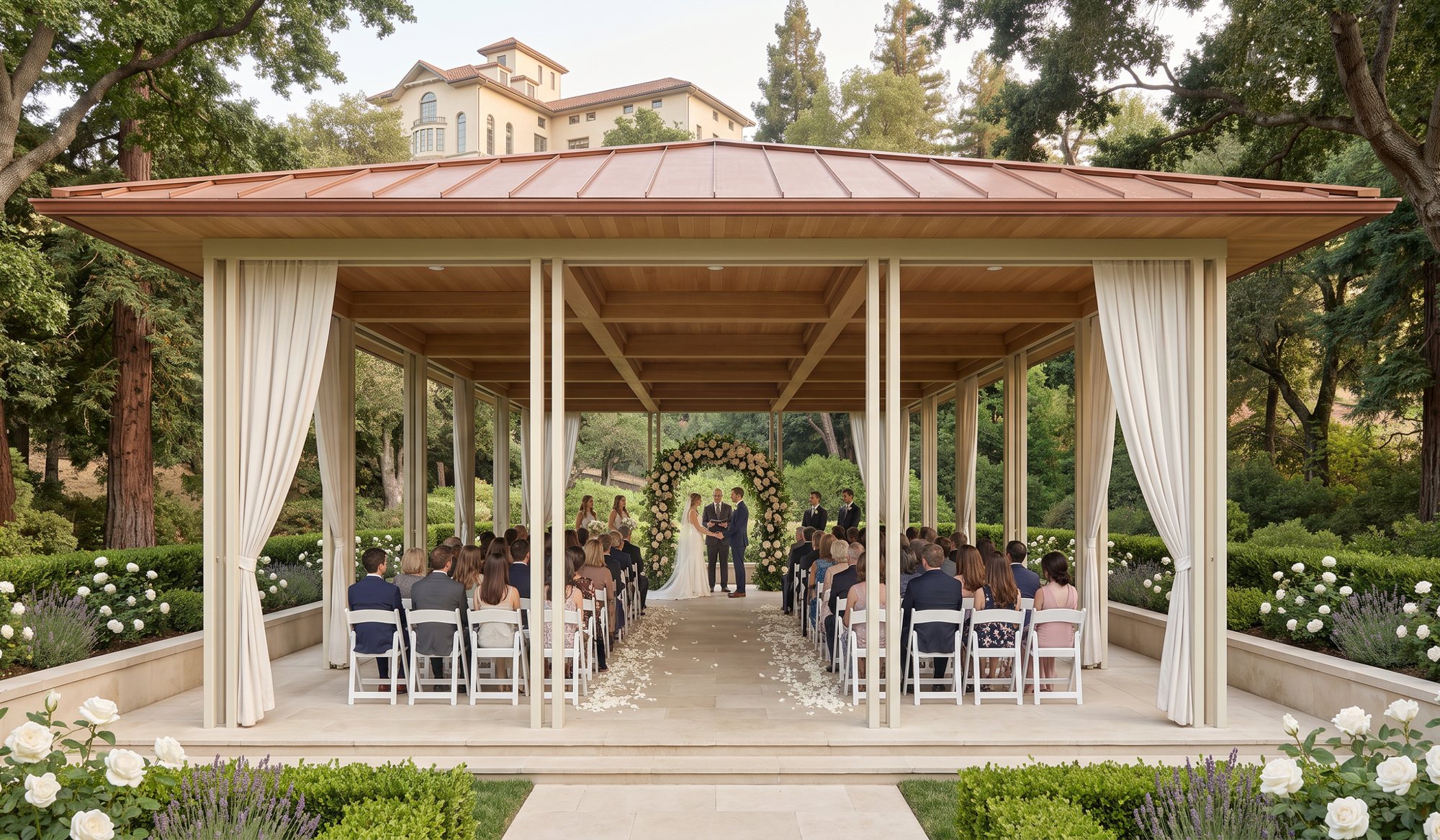 A garden ceremony
